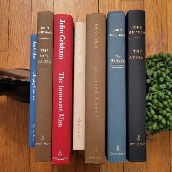 John Grisham Hardcover Book Set 7 Volumes Doubleday Decor Coffee Table Books